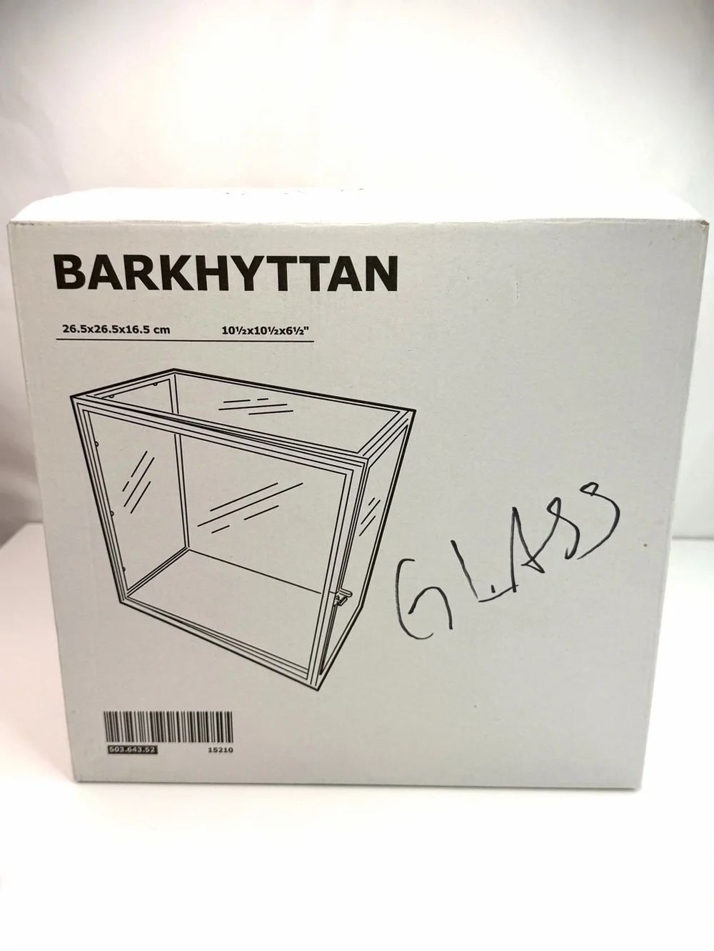 IKEA BARKHYTTAN Glass Metal Display Case Box